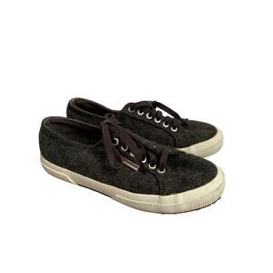 SuperGA Women's Size 8 Gray Wool/Poly Sneaker Lace up Style SOOAID
